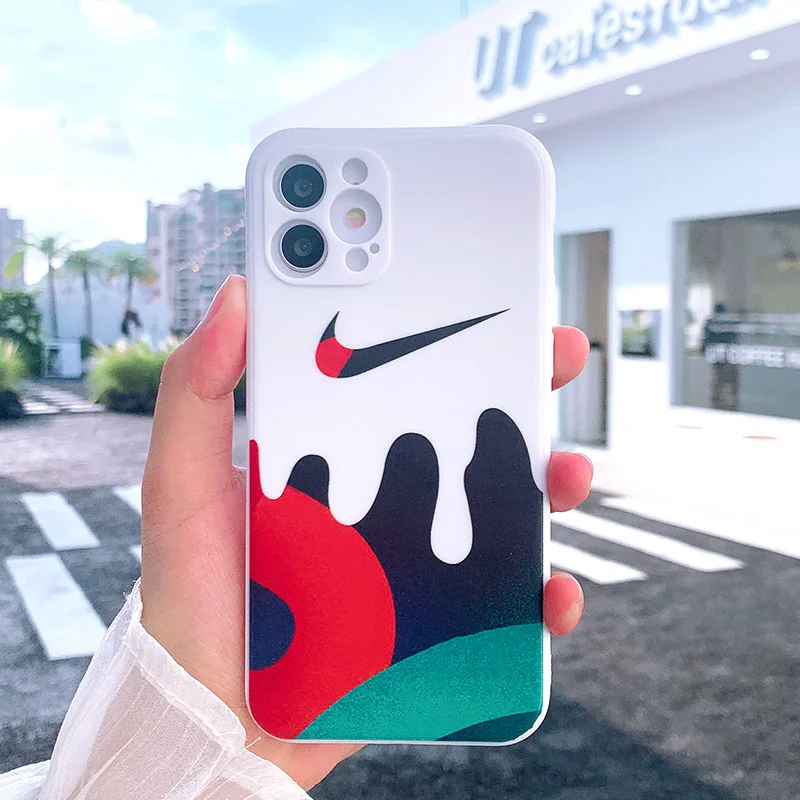 LOGO Custom Phone Case for iPhone 13 12 11 Pro Xs X XR Max 8 7 SE Brand Customize Silicone Cases Soft Black Cover