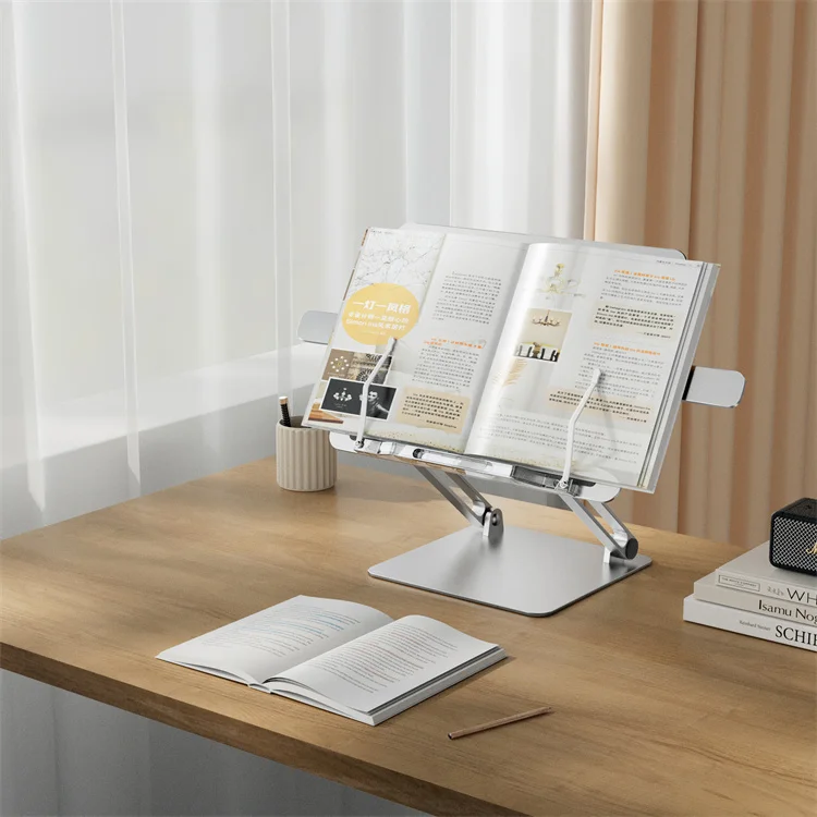 New Design Metal Retractable Expansion Bracket Portable Adjustable Angle Foldable Book Stand For Suitable Any Size Book