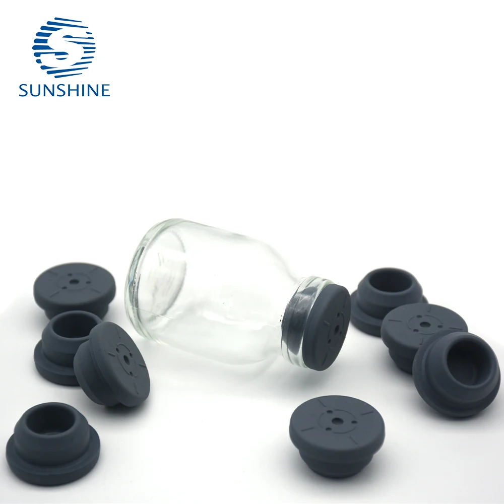 50ml moulded glass vial clear glass bottle for infusion with rubber stopper and aluminum cap