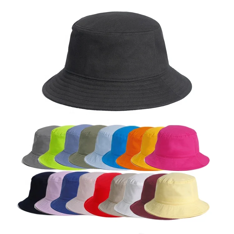 Custom Logo Fashion Men Fisherman Adult Unisex Cotton Embroidered Fisherman Bucket Hat