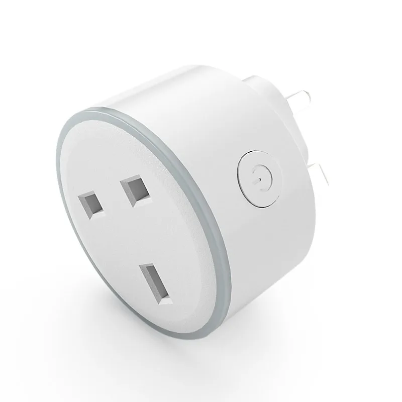 2022 New Product Smart life UK Standard Smart Socket With Colorful LED light Support Amazon Alexa and Google Home Wall Plug