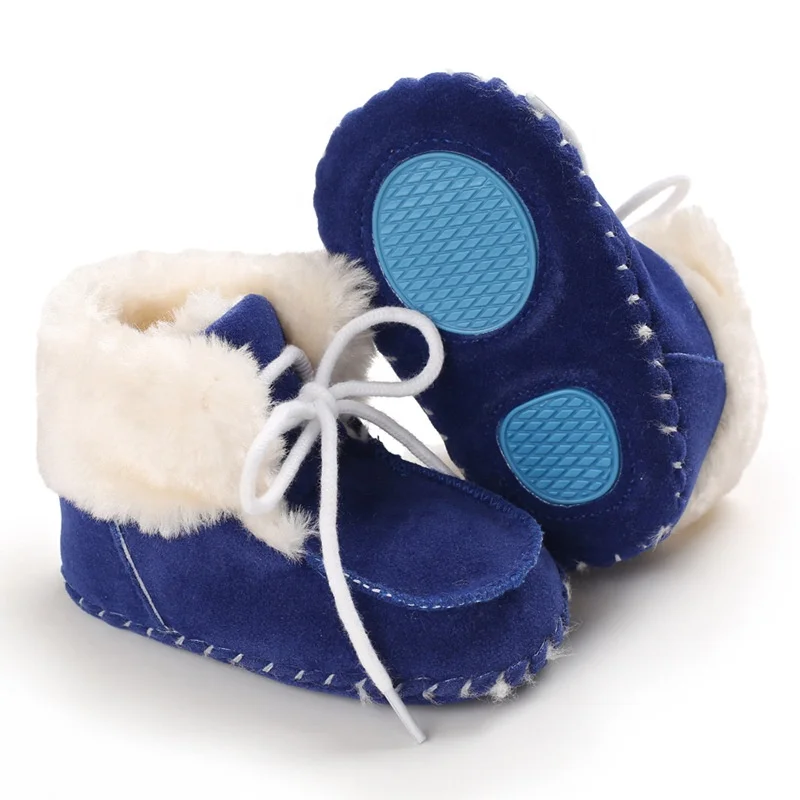 Warm Newborn Toddler Boots Winter First Walkers baby Girls Boys Shoes Soft Sole Fur Snow Booties for 0-18M