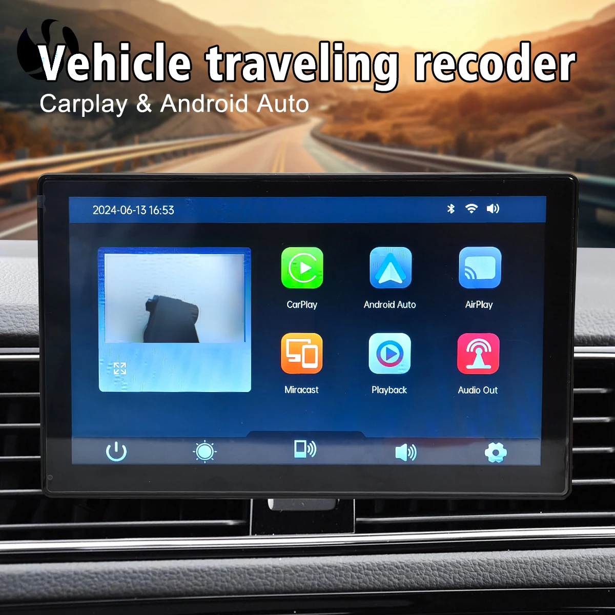 Автомобильный Android-плеер 2 Din 9 дюймов емкостный сенсорный экран зеркало BT GPS плеер с бесплатной камерой