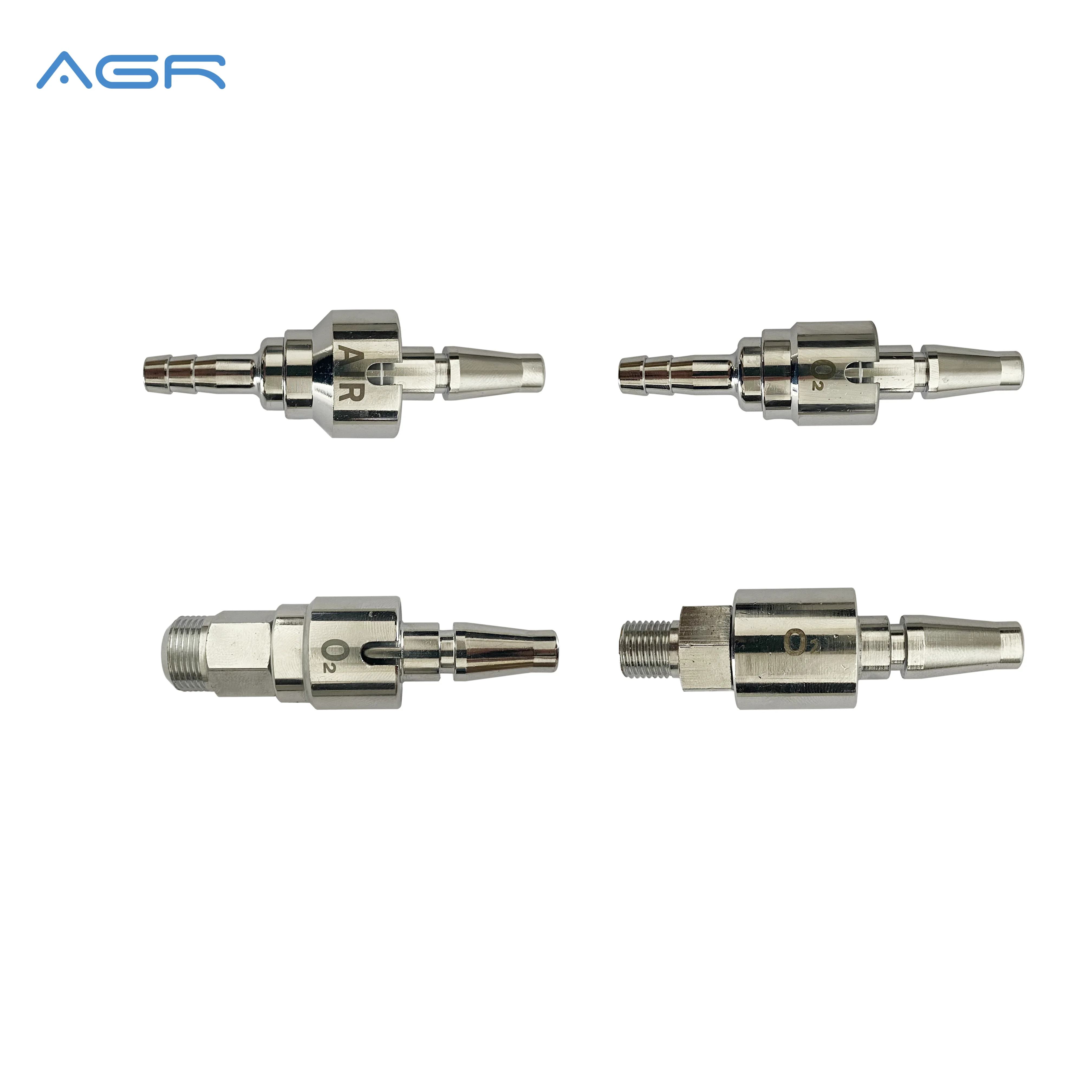 Brass Straight Pipe Fitting Copper Barbed Coupler Connector Bottle Medical Gas Adapter