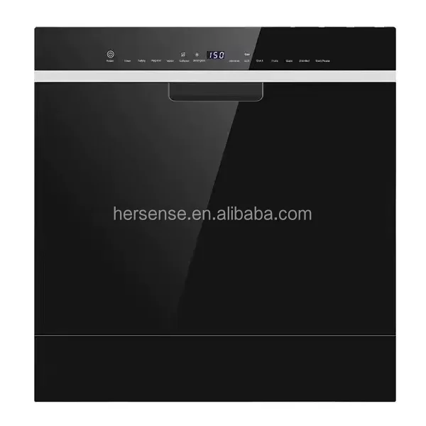 220V Smart Auto Dishwasher Kitchens Build-in Smart 12sets dish washing machine Black Glass High End Washer And Dryer For Home