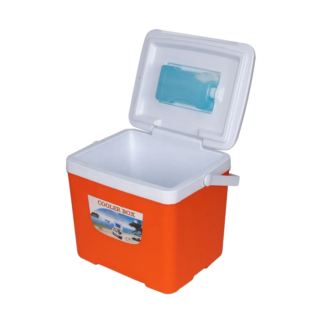 High Guality Plastic PP High Quality Outdoor Fishing 15L EPS Cooler Box With Ice Bag for Camping Fishing Hunting