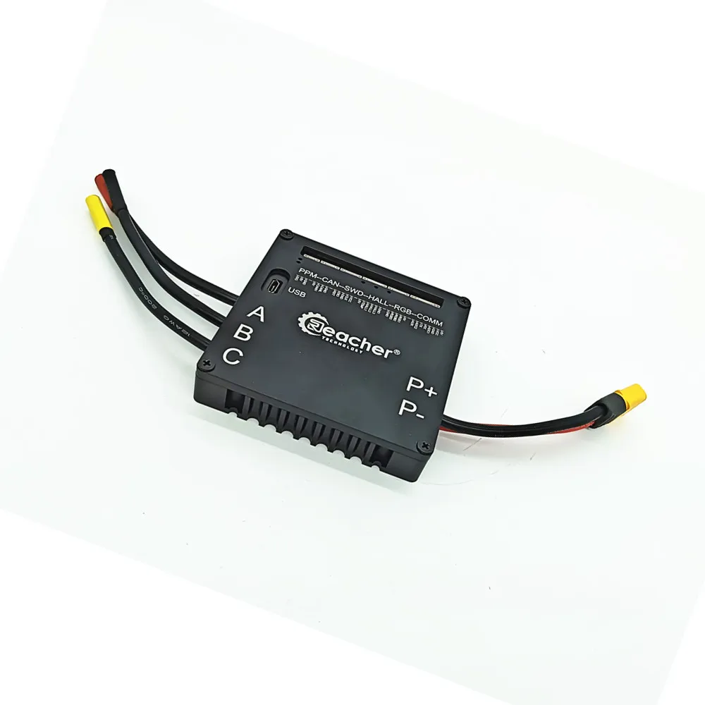 Reacher Tech open source 75v 100a controller PPM HALL UART CAN BUS communication port controller
