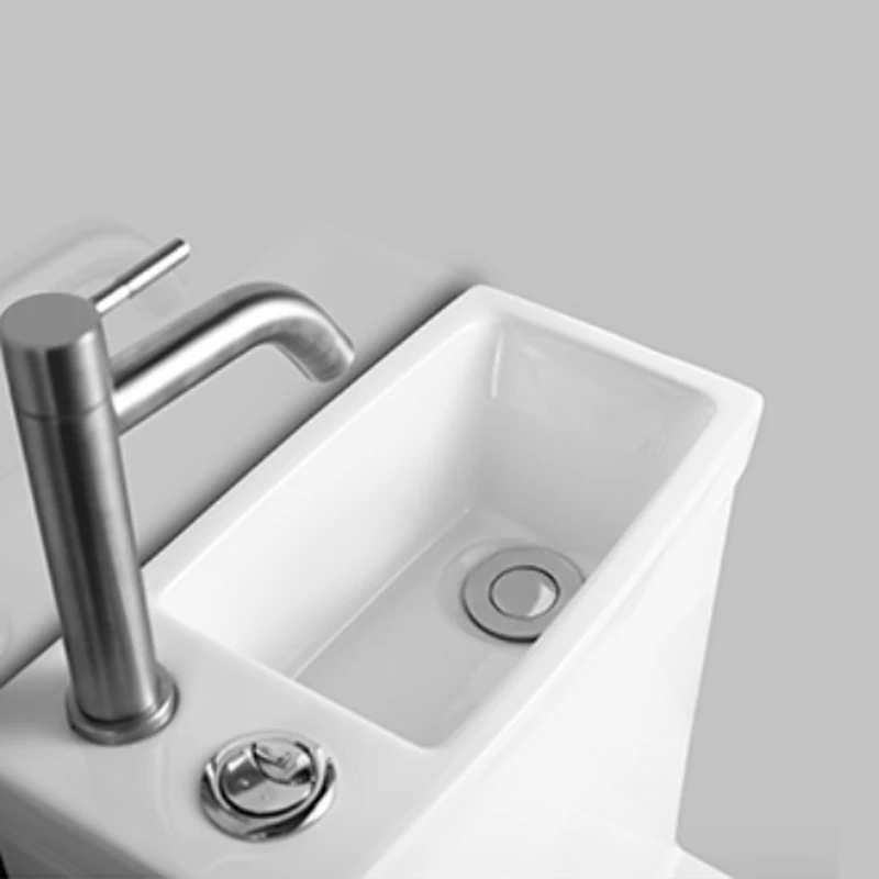 New Design White Bathroom Ceramic Sanitary Wares One Piece Toilet with Top Sink