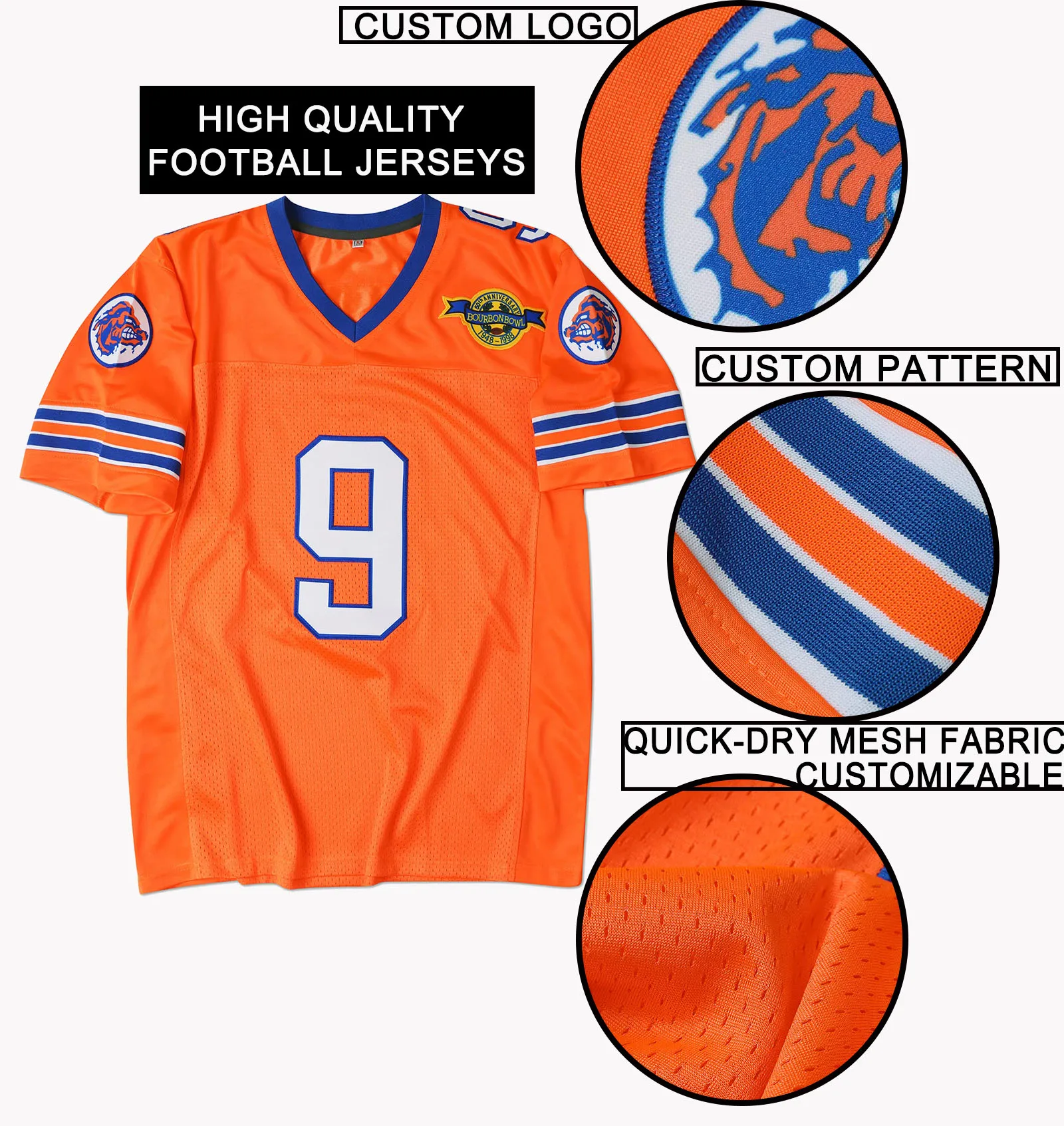 Shinesia Custom Mesh Practice Football Jerseys High Quality Quick Dry Mesh Personalized Printed Team Name Football Jersey