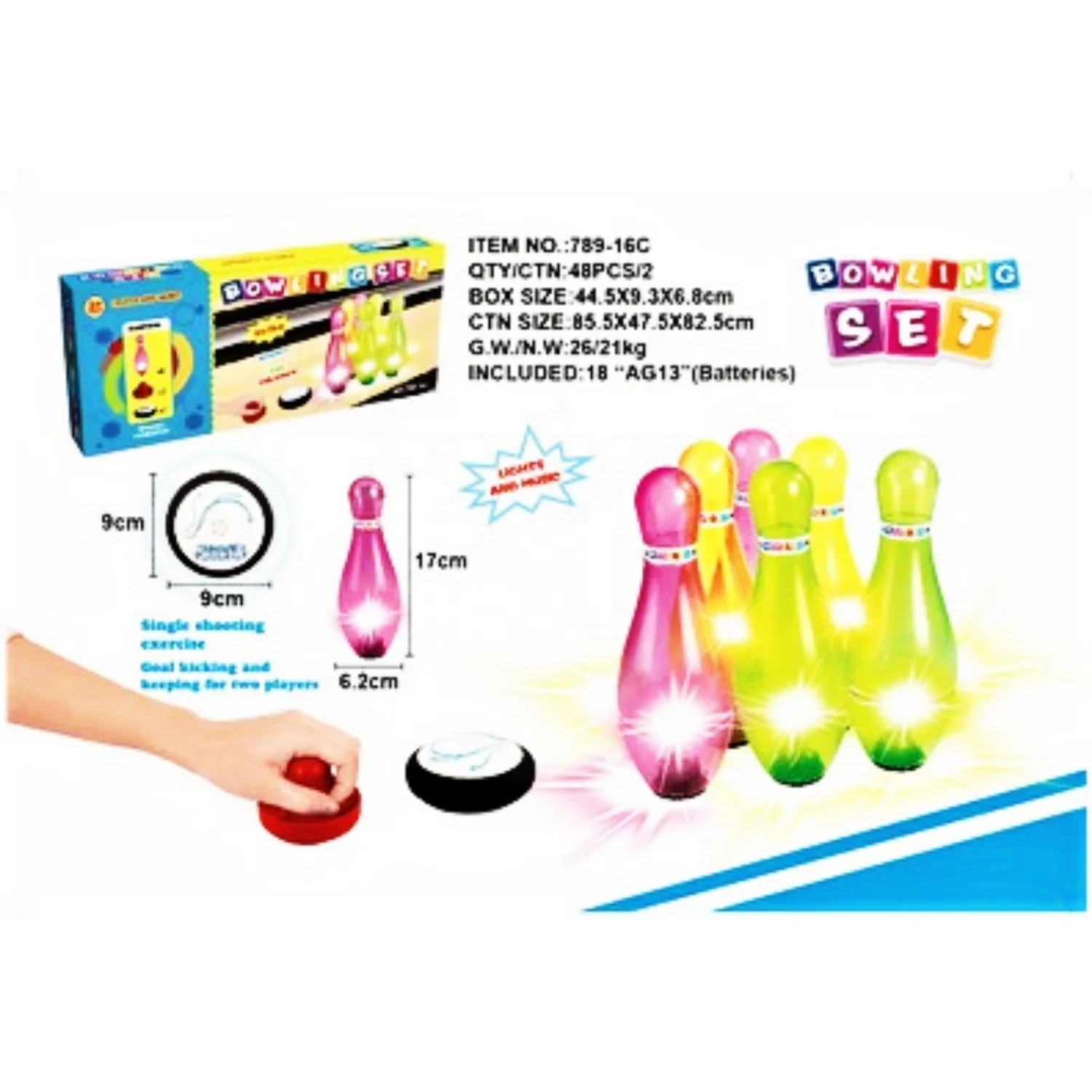 Light up bowling ball sport toy play bowling ball game toys for kids