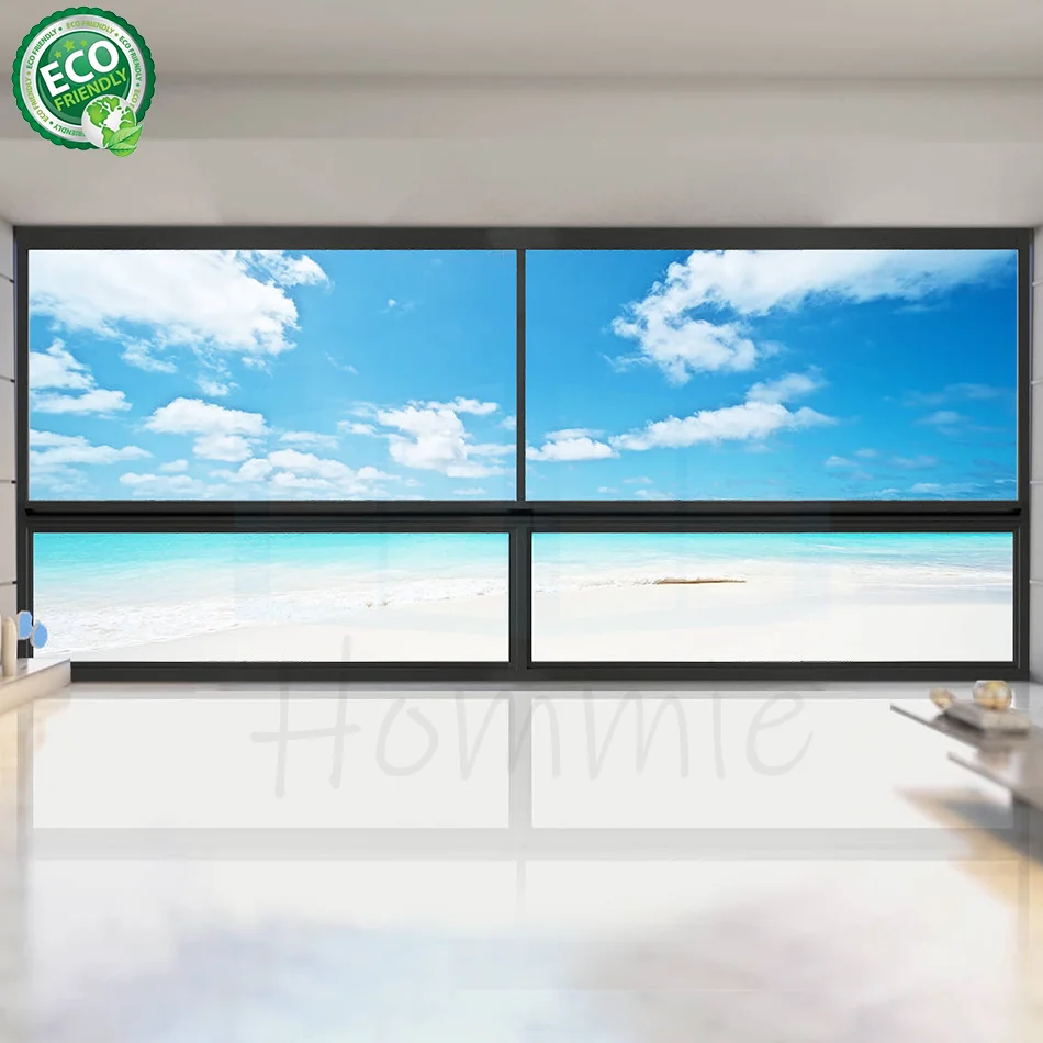 Ultra Slim 3 Track Sliding Window Interior Living Room,Aluminum Profile Sliding Glass Door And Windows