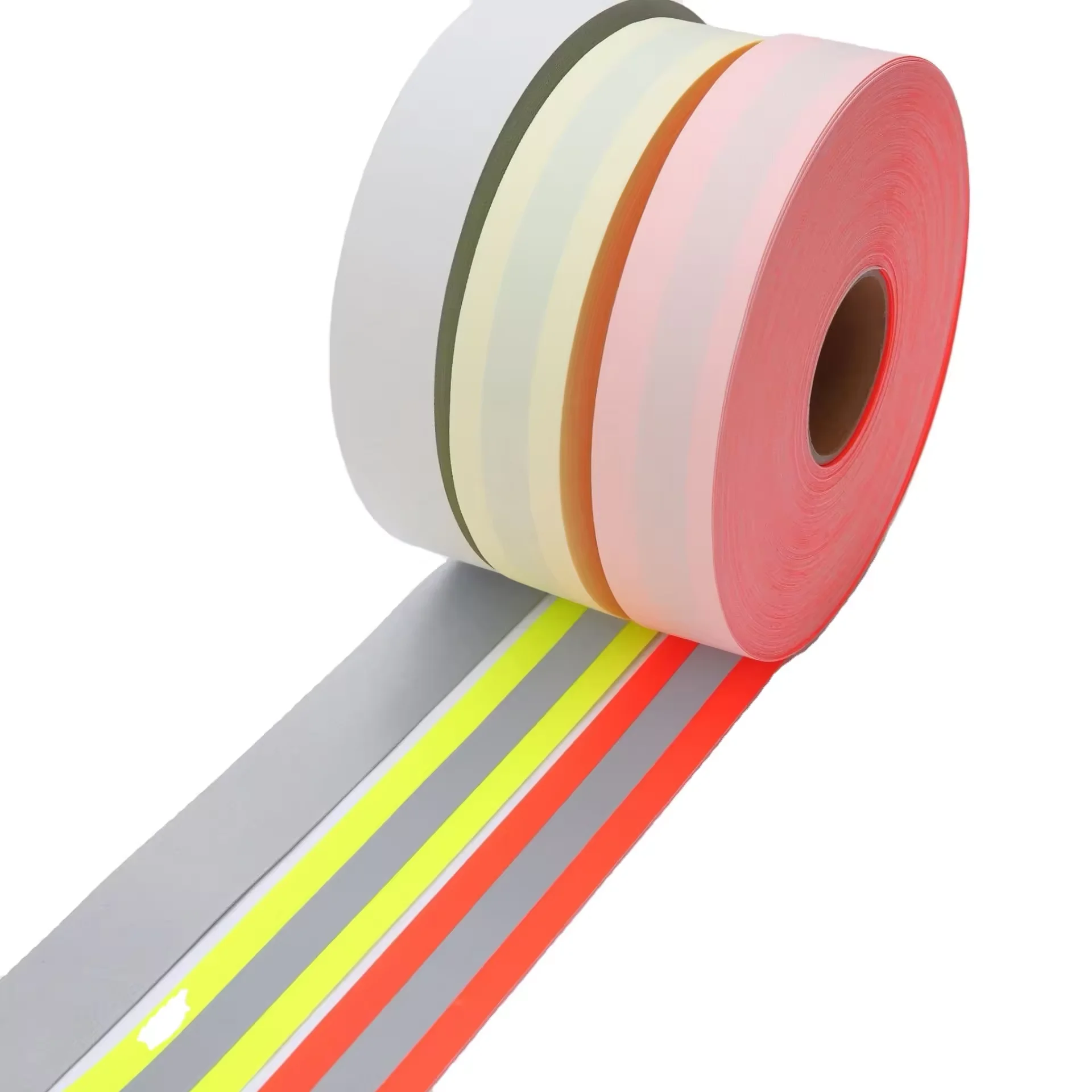 EN20471 High Visibility Custom Safety Silver Sew On Reflective Polyester Fabric Tape for Clothing