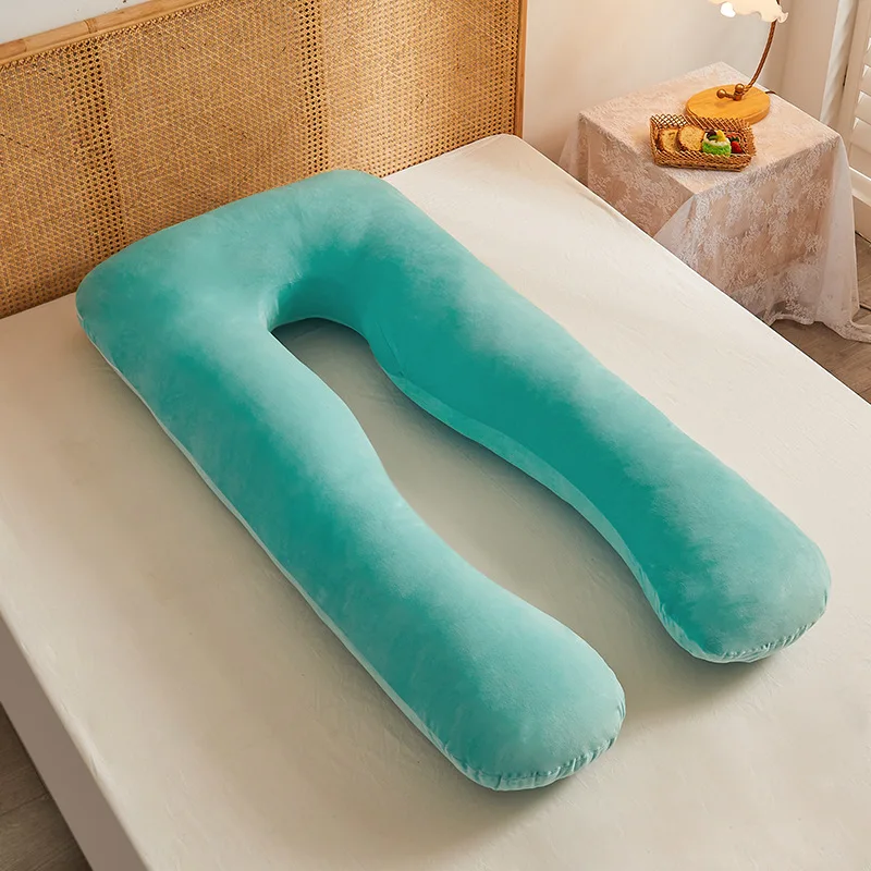 Factory Price Fast Delivery U Shape Full Body Pillow Pregnant Woman Pillow Maternity Pillow With Washable Velvet Cover