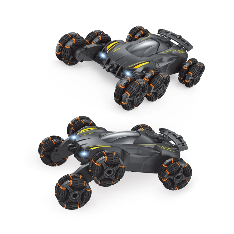 2024 New Remote control 6 wheel swing arm stunt car with watch remote control with lights music toy car