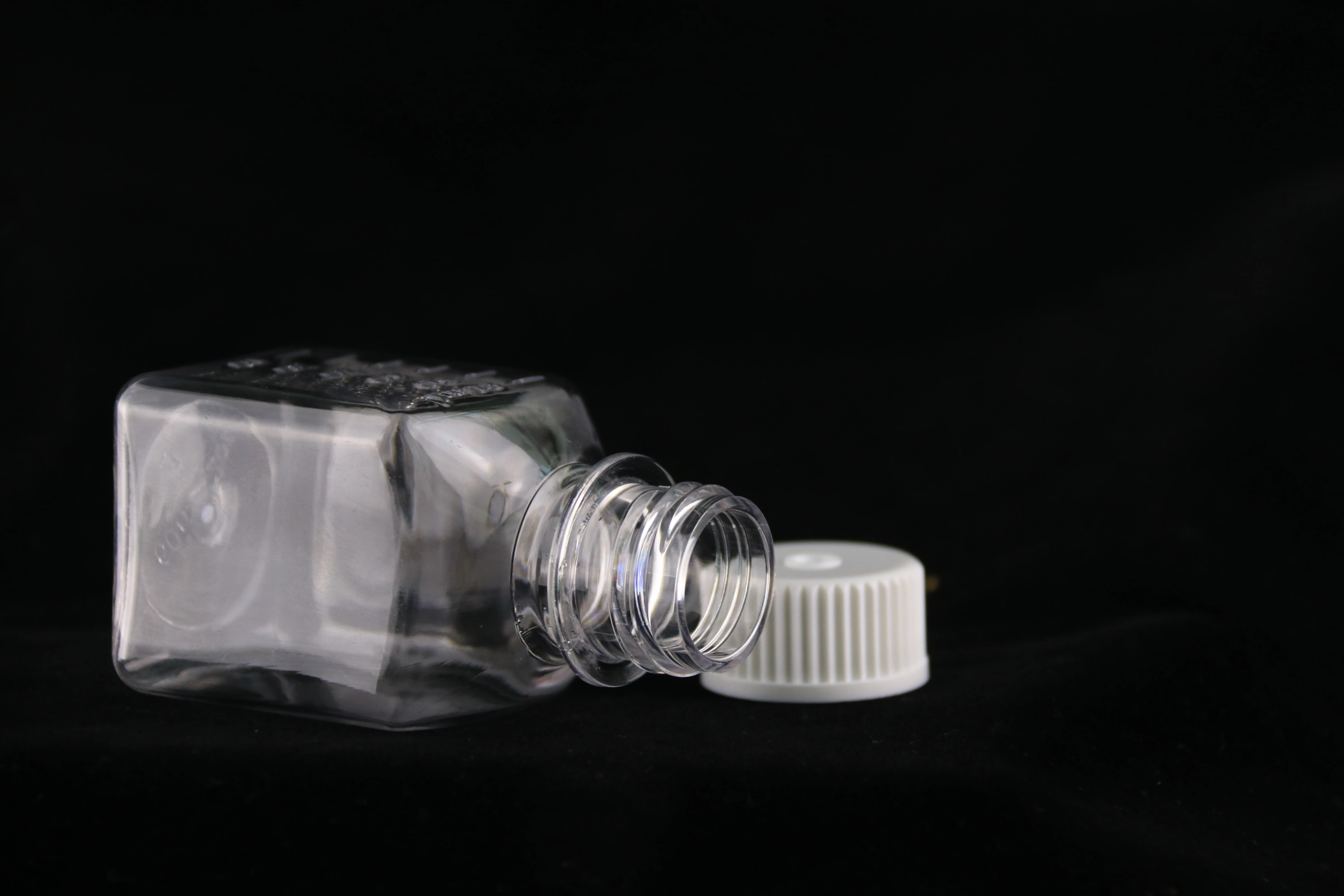 30ml PETG Square Media Bottle Food/Pharmaceutical Plastic Bottle With Screw Cap OEM/ODM
