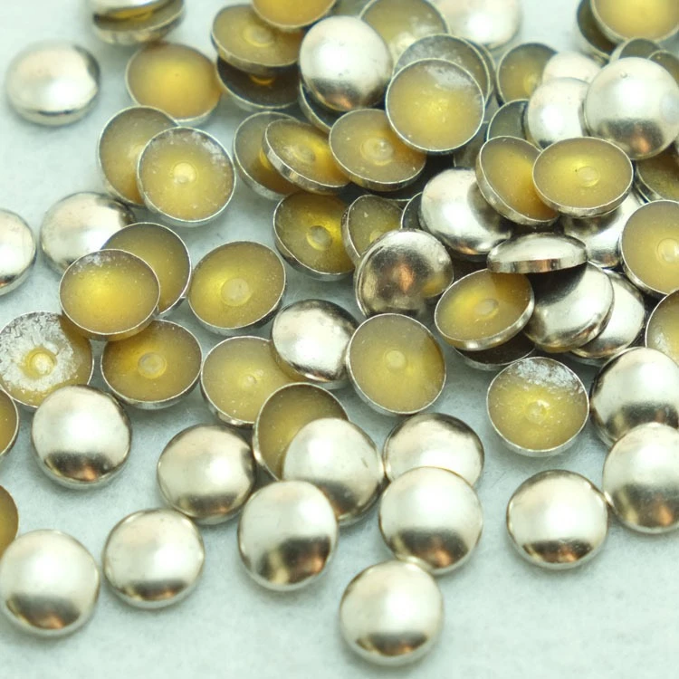 Hot Selling Garment Nailheads Copper Studs Hot Fix Round Convex Dome Bronze Iron On Rhinestuds