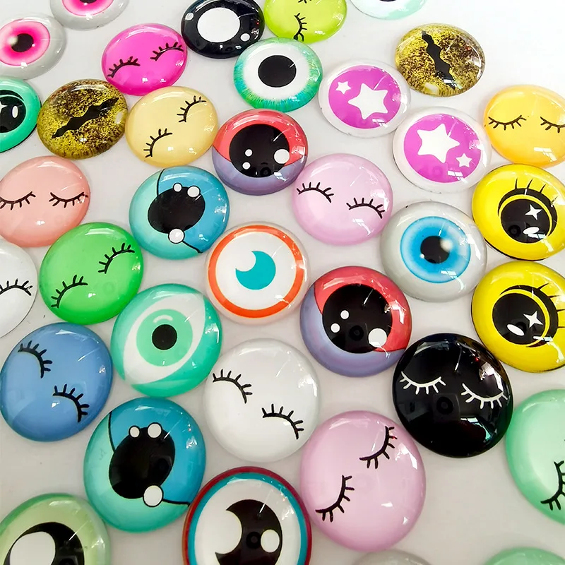 Assorted Dragon Eyes Glass Cabochon for Clay Doll Making Sculptures Props Craft DIY Findings Jewelry Making