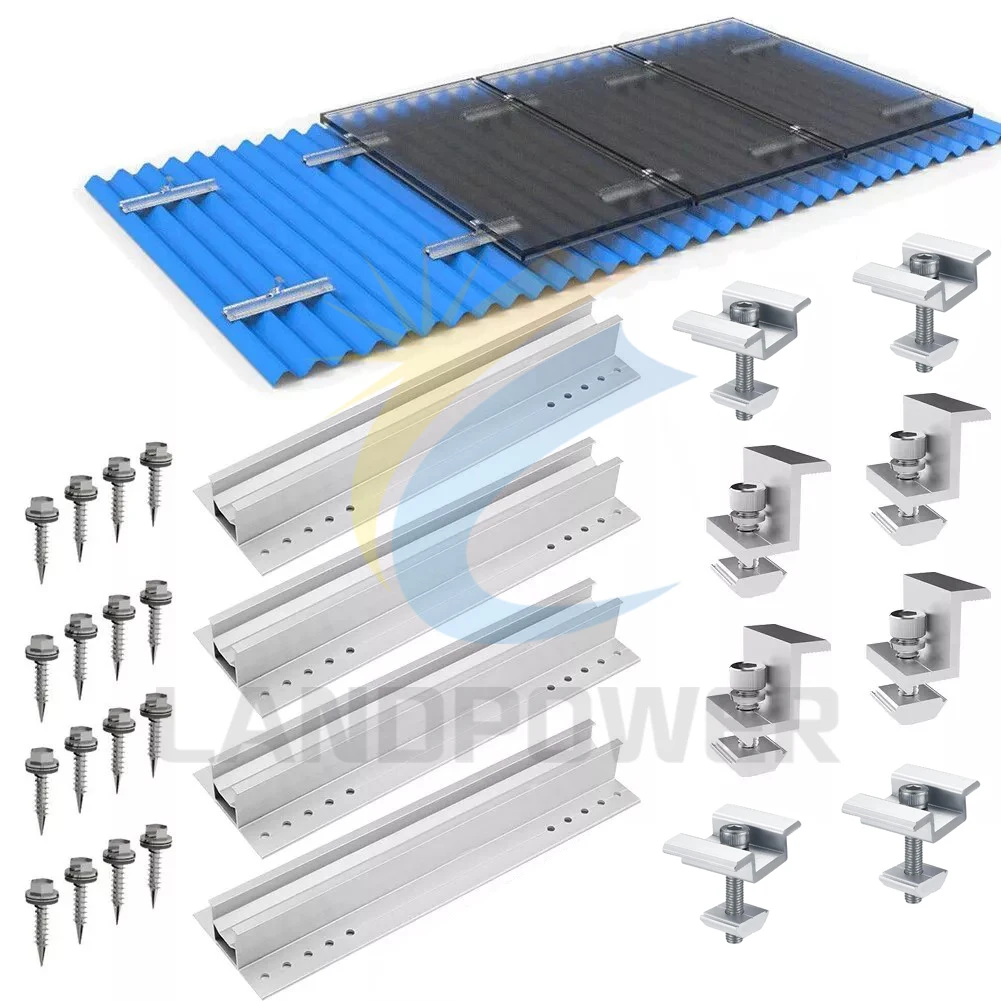 Mini Rail Solar Panel Roof Mounting Brackets Structures Solar Mounting Mini Rail for Metal Roof Mini Rail Solar Clamp
