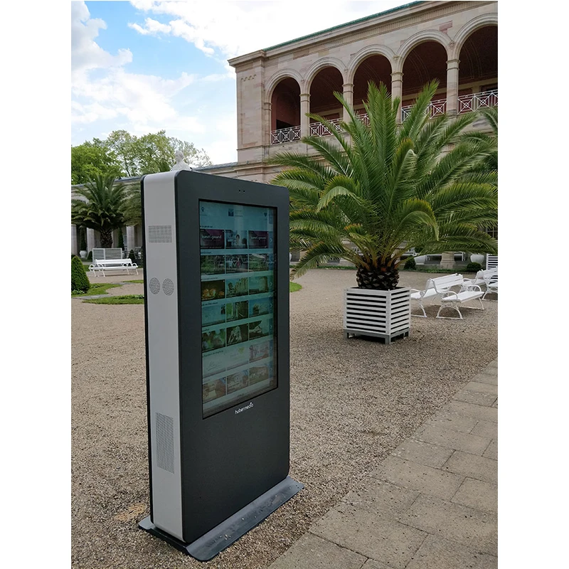 43 65 inch interactive totem outdoor android lcd display high brightness double sided outdoor digital signage kiosk enclosure