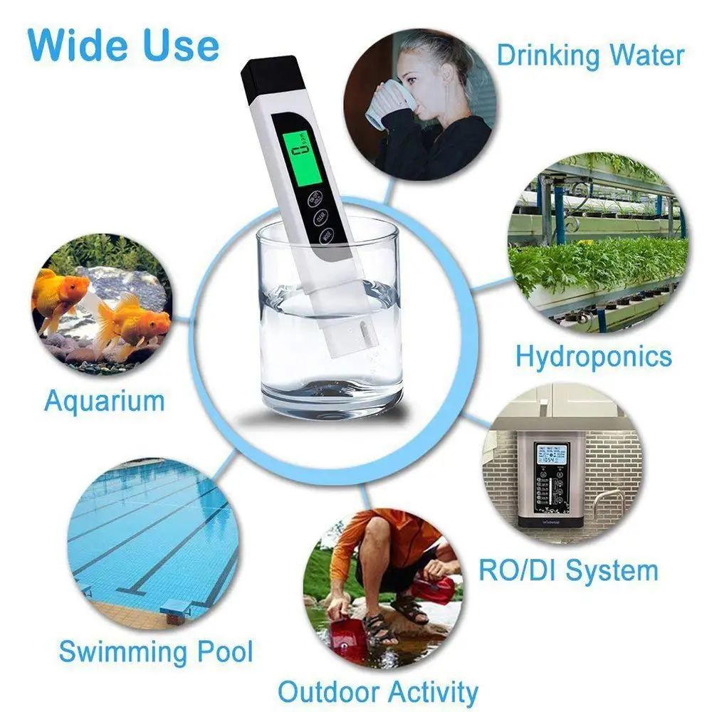 Hot Sale 3-in-1 Digital Water Tester Portable EC Water Quality Meter Smart Home Product Multi-Parameter TDS Meter