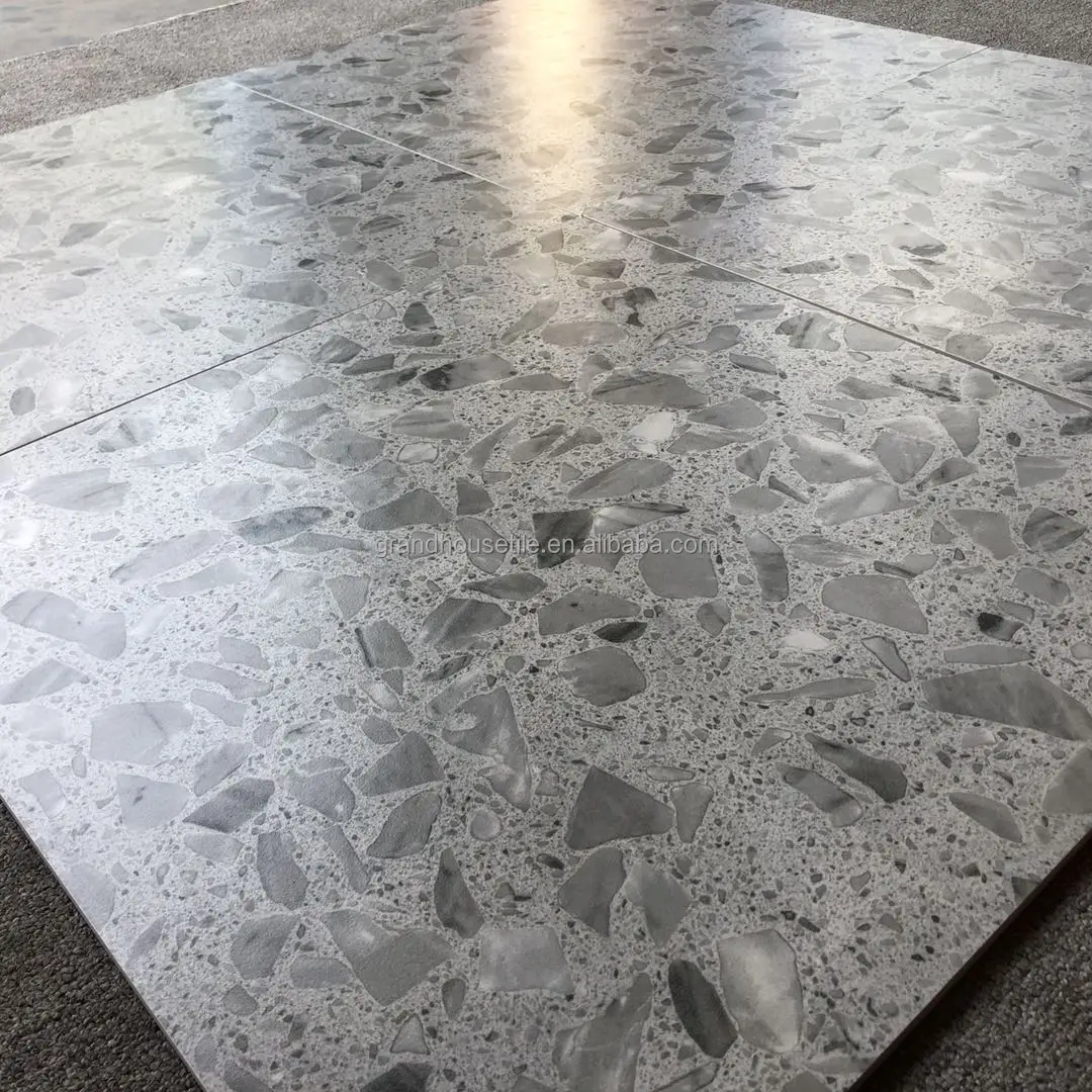 Terrazzo decor tile 600x600 Terrazzo floor tiles 24`x24`Showroom Terrazzo porcelain tile for economic use
