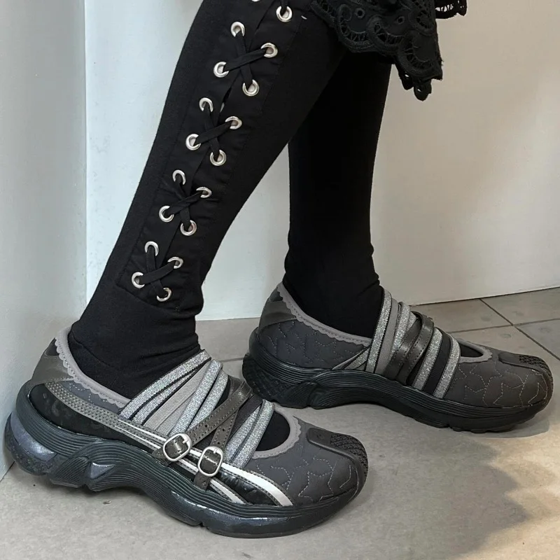 XINZI RAIN Logo Custom High Sole Sneakers Logo Custom Thick Bottom Platform Chunky Women Ballet Sneakers For Ladies