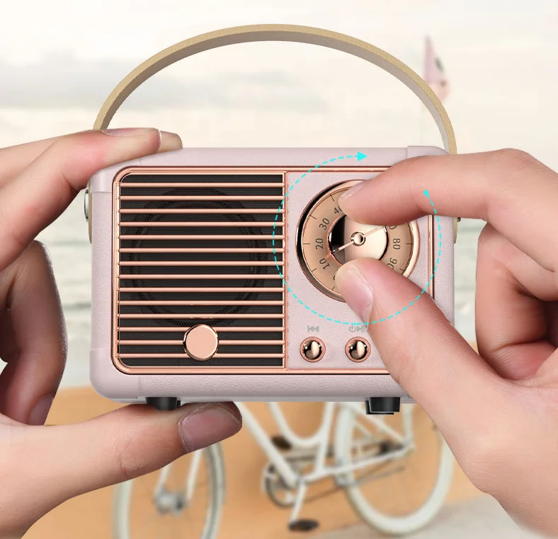 Creative Wireless Retro Radio Speaker Portable Audio Vintage Fashion Nostalgic Mini Stylish Classic Design Speakers