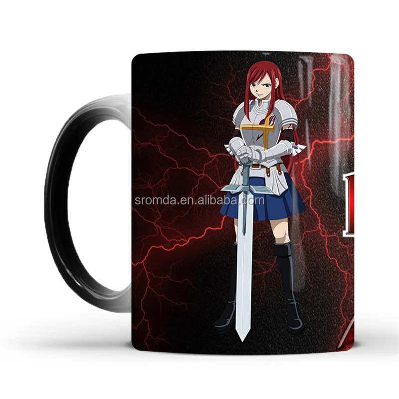 Wholesale Gift Cups Fairy Tail Color Changing Mug Thermal Magic Coffee Mug Ceramic Milk Cups
