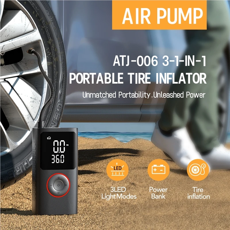 Outdoor portable mini air compressor Tire inflator electric bicycle spherical air pump