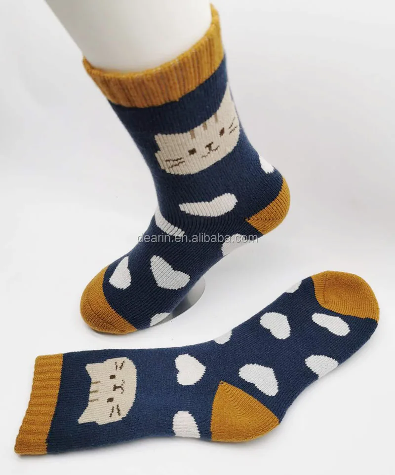 
DYLM1240 Children and kids Thick Heat Trapping Insulated Heated Boot Thermal Socks Warm Winter Crew For Cold Weather Ski sock 