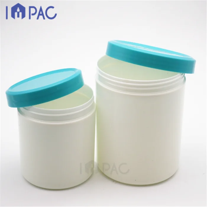 body cream empty 16 ounce plastic jar with lids white pomade containers
