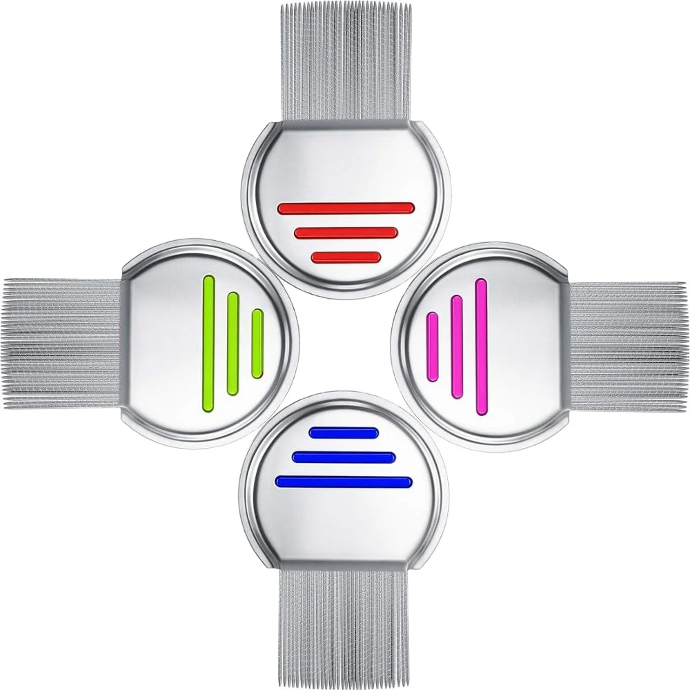 Stainless Steel Metal Head Flea Nit Terminator Lice Comb For  Head Lice Comb