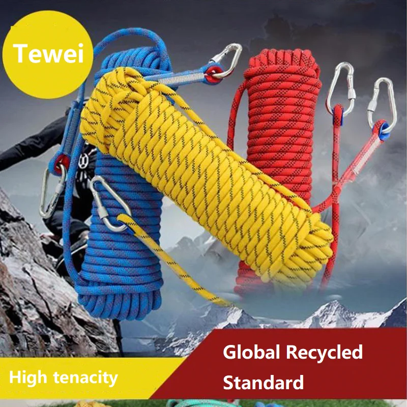 Factory custom High Altitude operation High-rise escape Rope Outdoor climbing Fire rescue ropes polyester nylon pp ropes