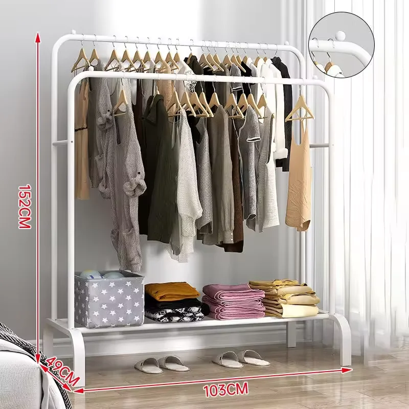 White and black family hall independent formal dress shirt hat jacket umbrella metal hanger bracket with shoe rack