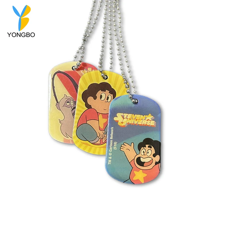 Customized Printing Dog Tag Business Promotional Gifts National Flag Logo Customized Metal Nameplate 3D Resin Epoxy