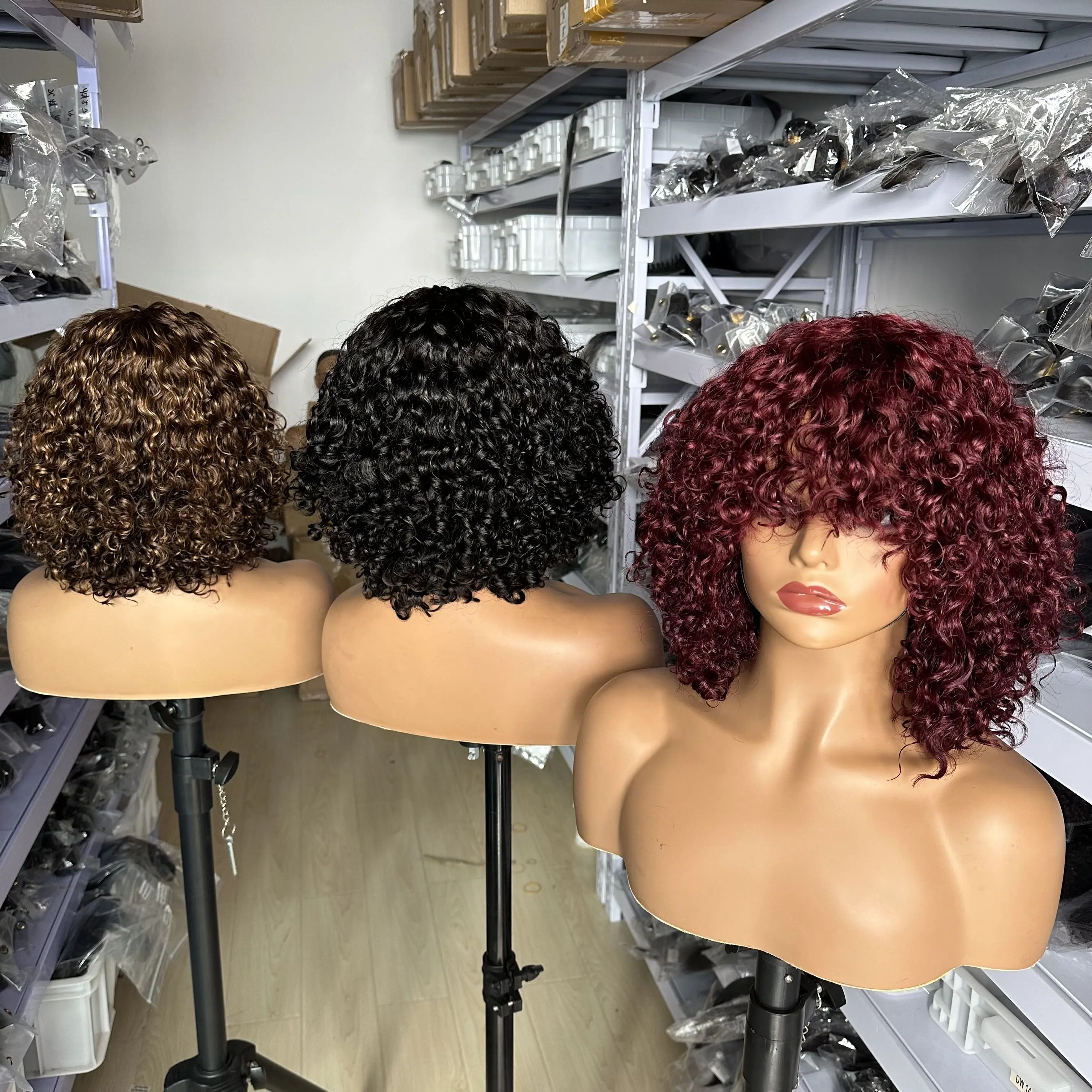 Remy Water Wave Bob With Gold Highlights Honey Blonde Bob Wigs Human Hair Wigs Highlight 4/27 Color Wholesale Peruvian Bob Wig