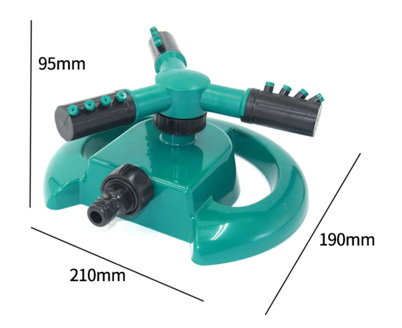 View larger image Add to Compare  Share Adjustable 360 Degree Garden Sprinkler Rotation Lawn Large Area Coverage Multipurpose
