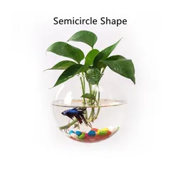 Creative Transparent Hanging Glass Vase Wall Hang Glass Vase Simple Hydroponics Bottle Vases for Home Decor Glass