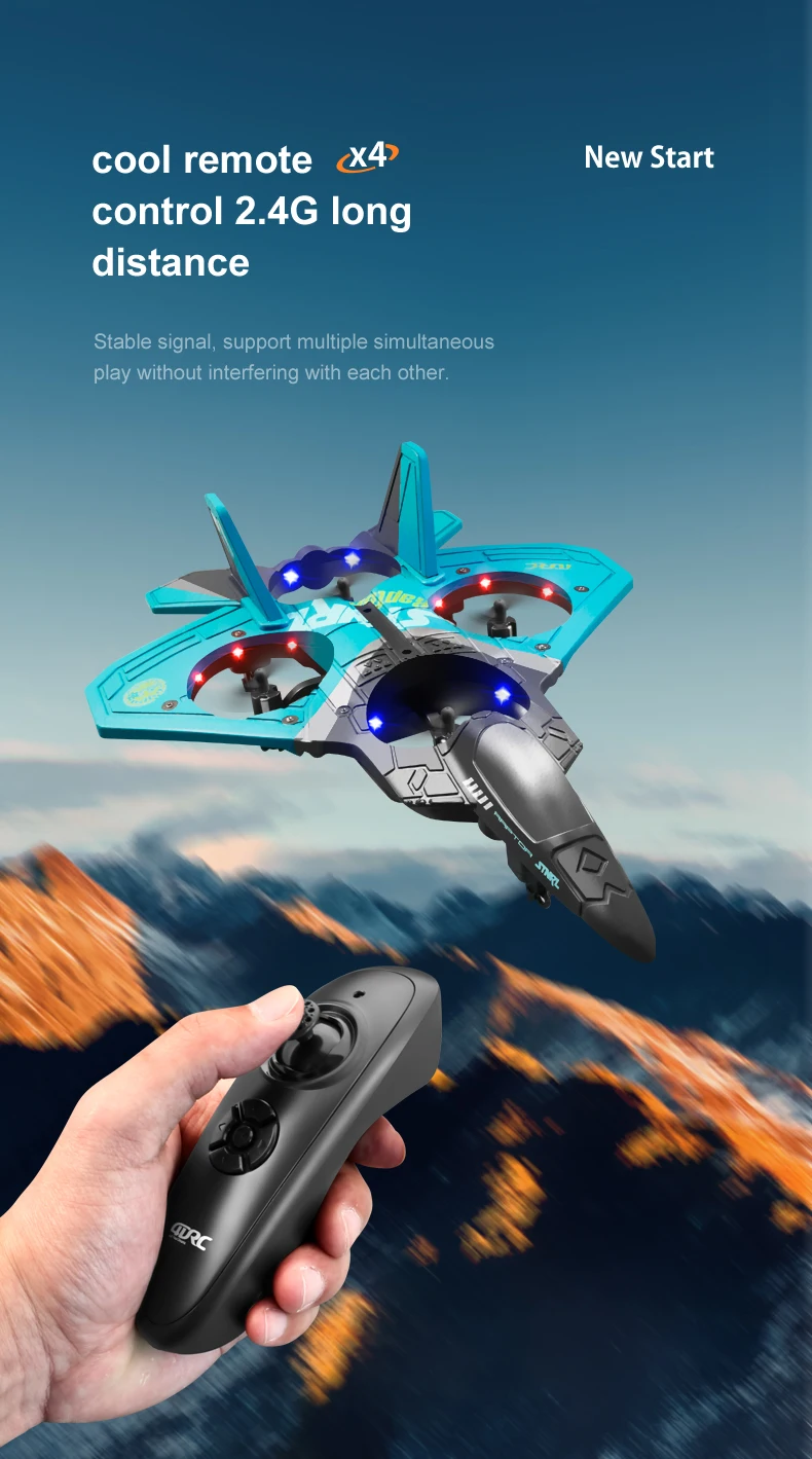 Newest 4DRC RC Drone V17 RC Remote Control Airplane 2.4G Fighter Hobby Plane Glider Airplane EPP Foam Toys RC Drone Kids Gift