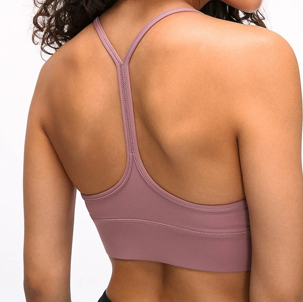 Athletic hook running fitness underwear sexy gathered sports yoga bra women gym clothing workout sportswear bras top