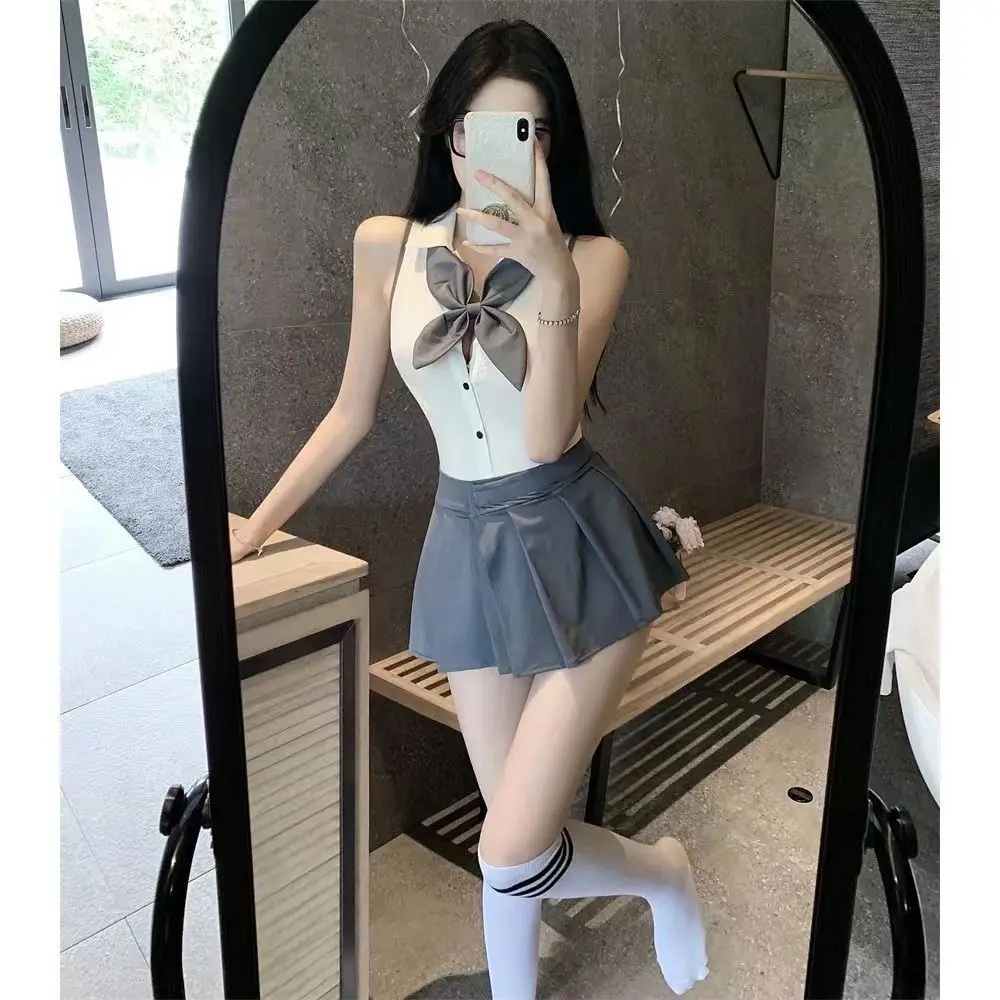 Japanese Sexy Student Uniform Set College Sexy Lingerie Role Play School Girl Costume Exotic Cosplay Student Costume