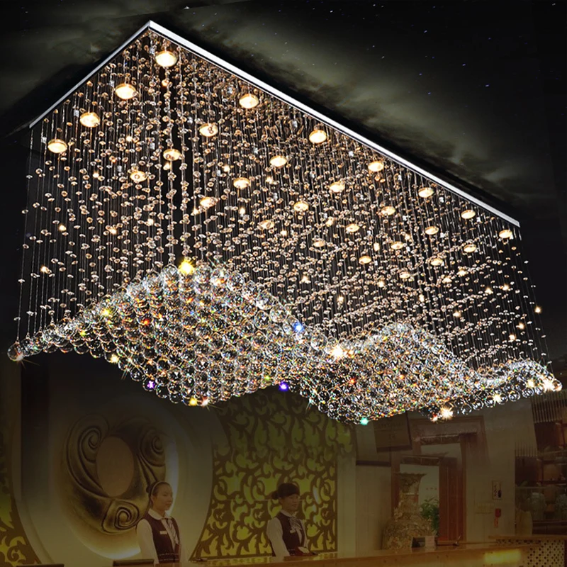 2024  Dining Room Chandeliers & Pendant Lights Lobby Spiral Ceiling Home  Modern Chandelier Crystal Chandelier