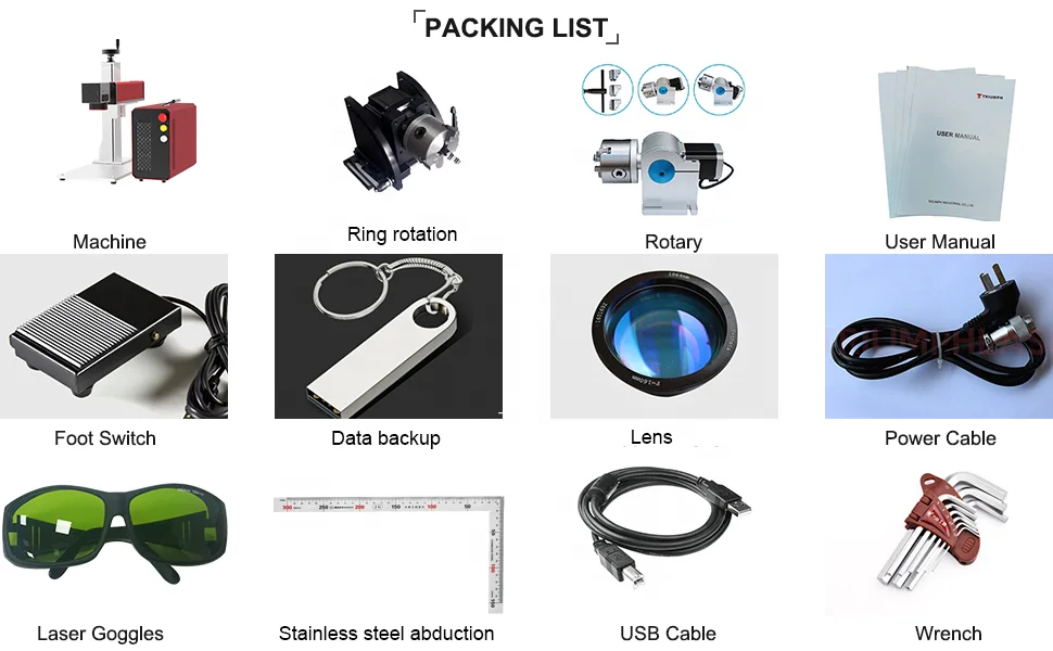 Small Mini 3d Color Portable Mopa Fiber Laser Raycus 20W 30W 50W 70W With Rotary Metal Fiber Laser Marking Machine