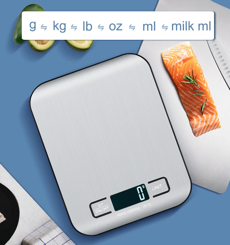 Factory directly stainless steel weight food weighing 10kg etekcity food kitchen scale digital grams and ounces