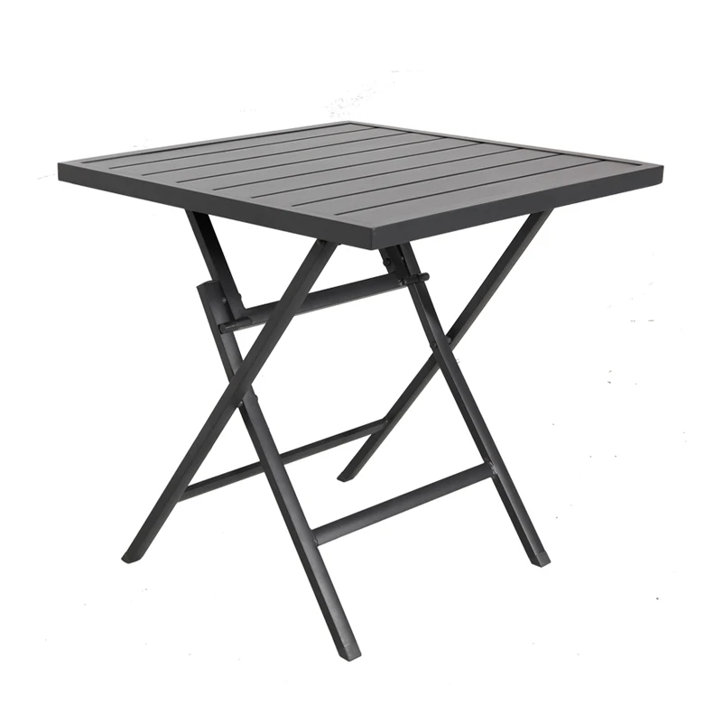 Popular Outdoor Garden Furniture Full Aluminum Frame Folding Tables