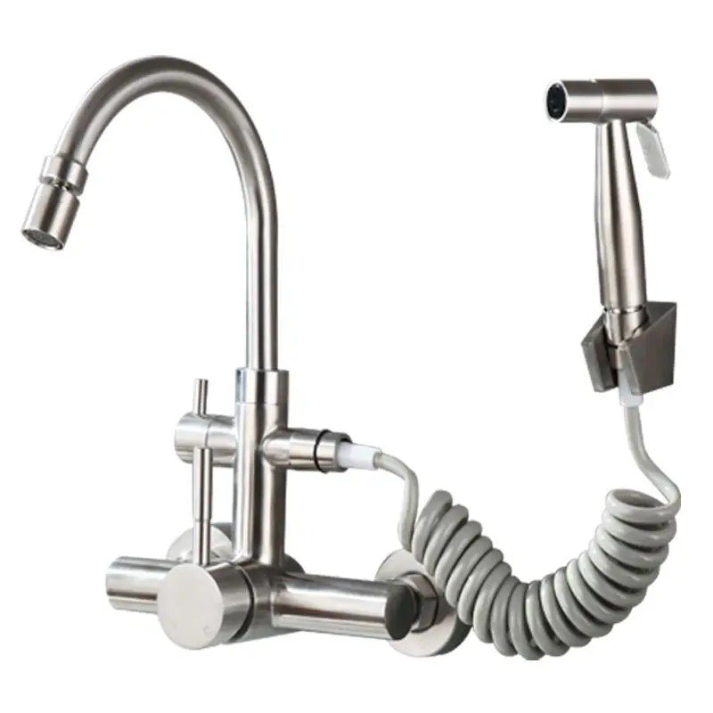 High Quality 3 Functions Stream Spray Pauce Tap Kitchen Faucets Pull Out Spout sink mixer tap single handle kitchen faucets