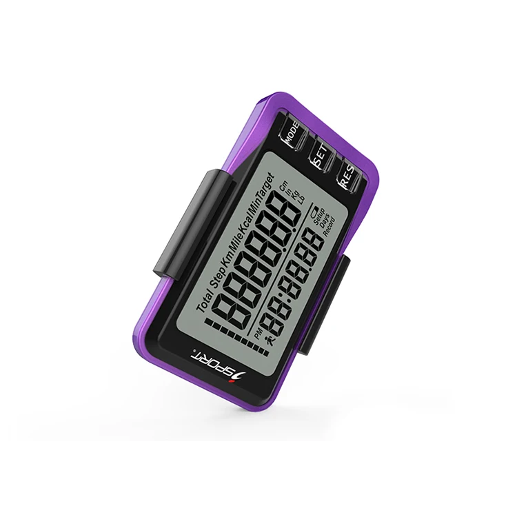 Accurate 3D Accelerometer Motion Sensor Big Display Pedometer Step Counter Walking Distance Calorie Exercise Fat Burned Timer