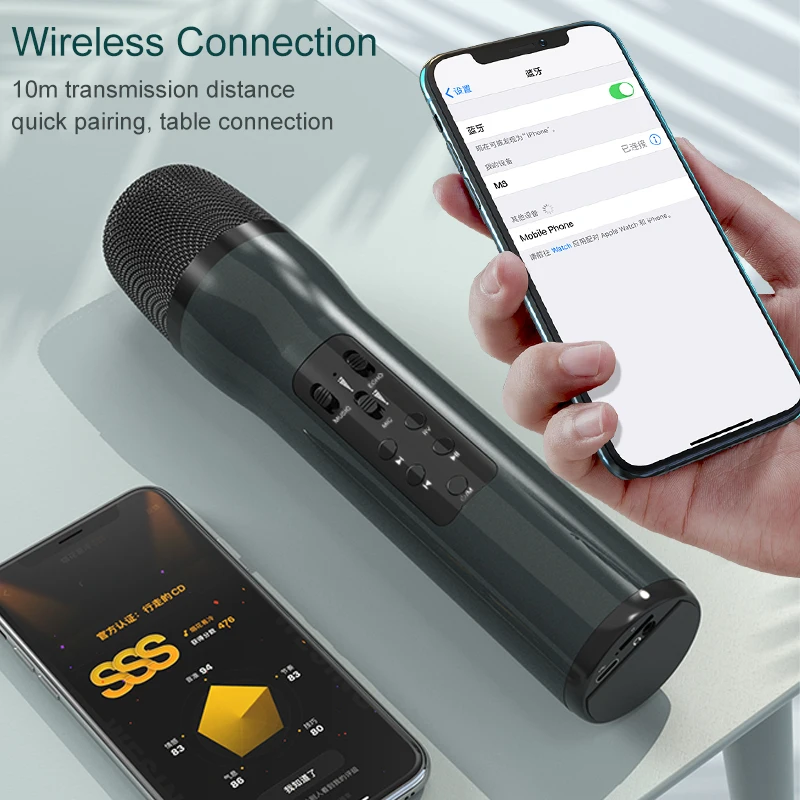 New Original Condenser Wireless Karaoke Player for Home Party KTV Music Singing Recorder Microphone
