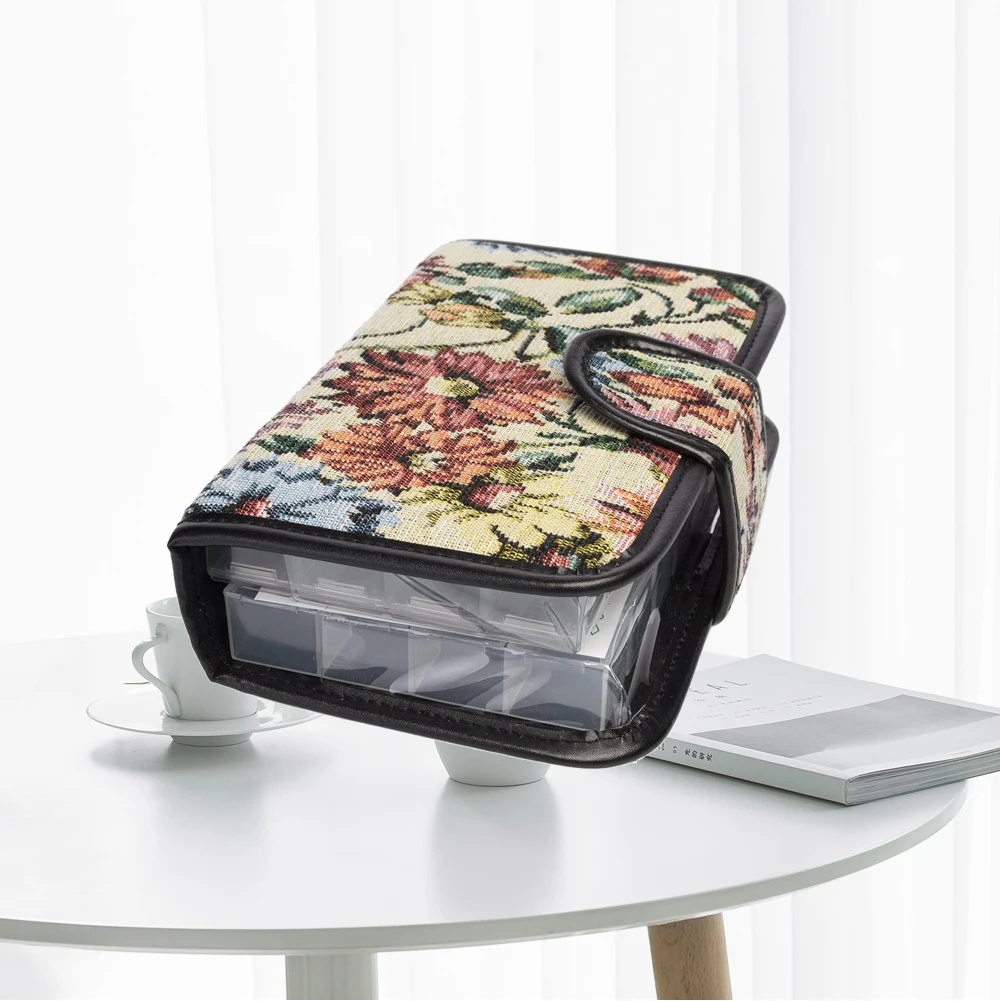 Jacquard Pill Box, Fashion Pill Planner, Note Book Pill Reminder 2 Week