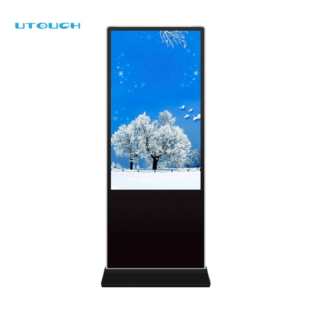 Android & Wins LCD touch screen digital signage kiosk advertising player ecran publicite screen advertising for gallery